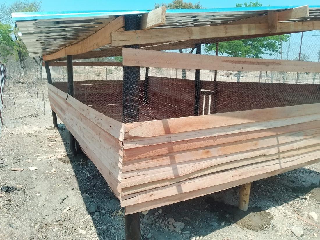 Corner framing and wire mesh panelling
